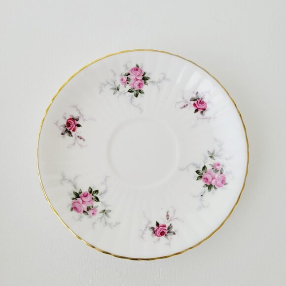 Vintage Princess House Teacup & Saucer, 2 Sets, Windsor Rose, Shabby Chic Floral - Picture 5 of 15